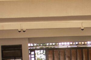 CCTV security cameras at the gate of The Moon Serenity Furnished Apartments Ruaka branch