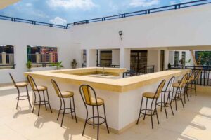 Rooftop terrace at The Moon Serenity furnished apartments in Ruaka