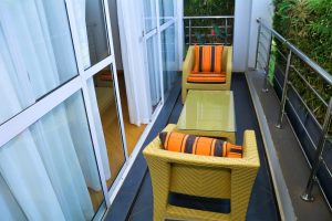 Exterior balcony area at The Moon Serenity Lymack Suites Fourways branch