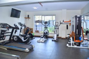 Modern gym facility at The Moon Serenity Fourways Branch at Lymack Suites along Kiambu Road