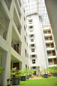 Luxury serviced apartment lounge at Lymack Suites Fourways Junction by The Moon Serenity with modern furniture and elegant interior design