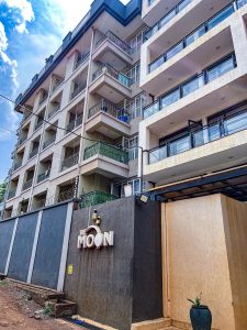 Modern studio apartment entrance in Ruaka Nairobi by The Moon Serenity featuring stylish interior design and furnished layout