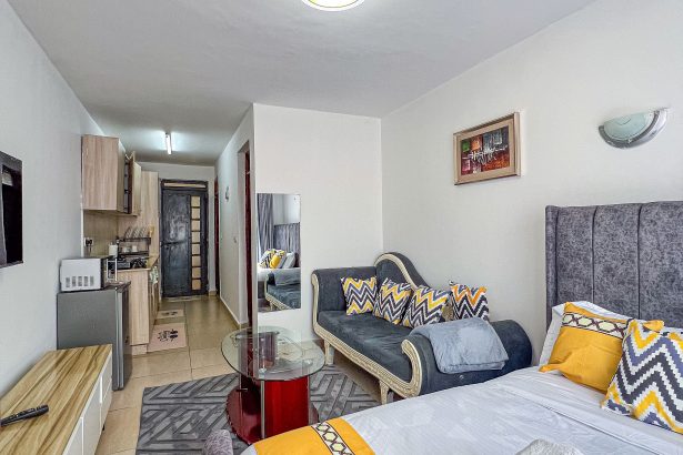 Studio furnished apartment at The Moon Serenity Ruaka with a full room view