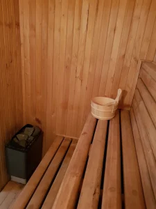 Modern sauna facility at The Moon Serenity Furnished Apartments Fourways branch Lymack Suites